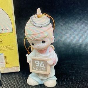Enesco White and Pink Ceramic Figurine